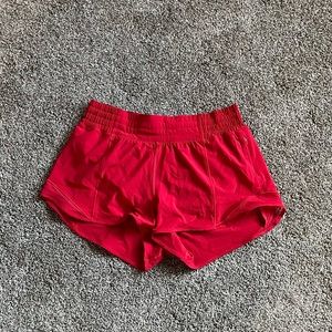 Lululemon Hotty Hot HR Shorts 2.5” Dark Red Size 6